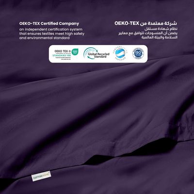 Cotton Home 1pcs Flat Sheet Super Soft 160X220cm Violet