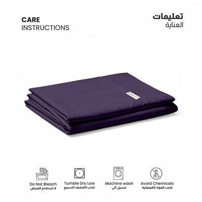 Cotton Home 1pcs Flat Sheet Super Soft 160X220cm Violet