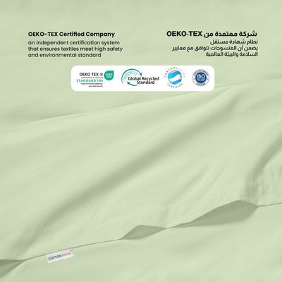 Cotton Home 1pcs Flat Sheet Super Soft 160X220cm Mint Green