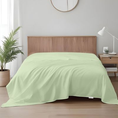 Cotton Home 1pcs Flat Sheet Super Soft 160X220cm Mint Green