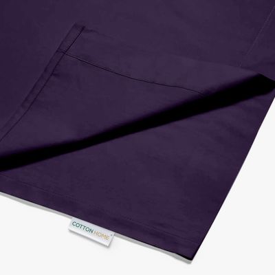 Cotton Home 1pcs Flat Sheet Super Soft 160X220cm Dark Purple