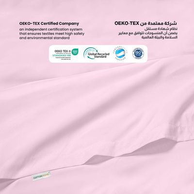 Cotton Home 1pcs Flat Sheet Super Soft 160X220cm Light Pink