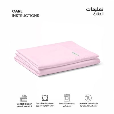 Cotton Home 1pcs Flat Sheet Super Soft 160X220cm Light Pink