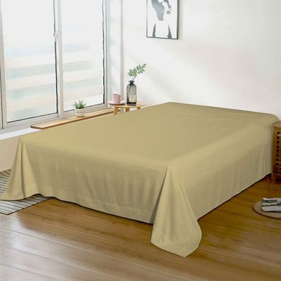 1pcs Flat Sheet Super Soft 160X220cm Mustard