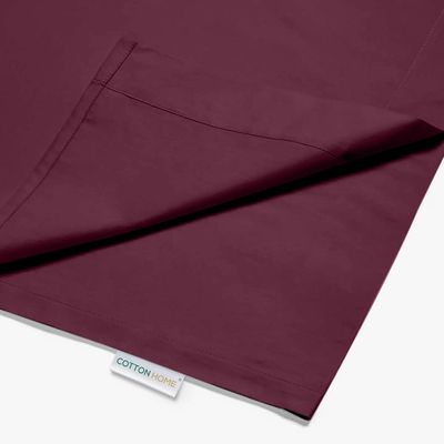 Cotton Home 1pcs Flat Sheet Super Soft 160X220cm Burgundy