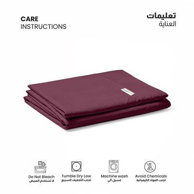 Cotton Home 1pcs Flat Sheet Super Soft 160X220cm Burgundy