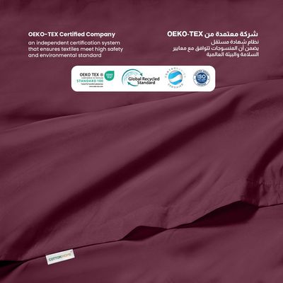 Cotton Home 1pcs Flat Sheet Super Soft 160X220cm Burgundy