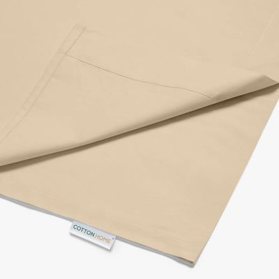 Cotton Home 1pcs Flat Sheet Super Soft 160X220cm Stone Beige