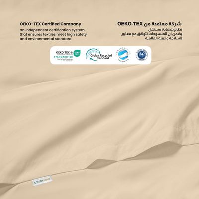 Cotton Home 1pcs Flat Sheet Super Soft 160X220cm Stone Beige