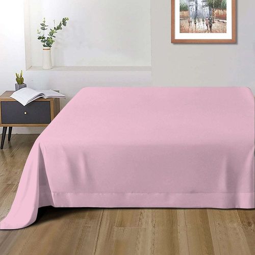 Cotton Home 1pcs Flat Sheet Super Soft 200X220cm Pink