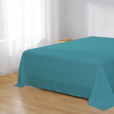 1pcs Flat Sheet Super Soft 200X220cm Teal
