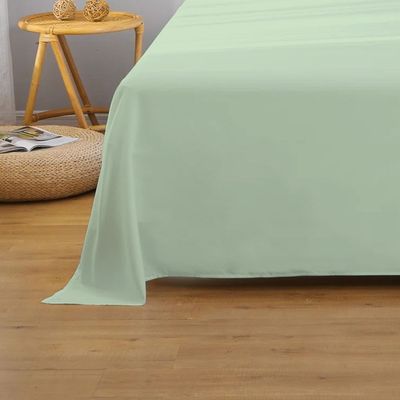 Cotton Home 1pcs Flat Sheet Super Soft 200X220cm Mint Green