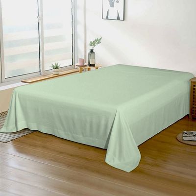 Cotton Home 1pcs Flat Sheet Super Soft 200X220cm Mint Green