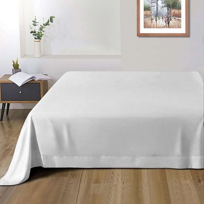 1pcs Flat Sheet Super Soft 220X240cm White