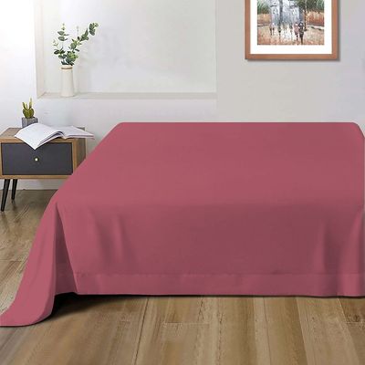 Cotton Home 1pcs Flat Sheet Super Soft 220X240cm Muave