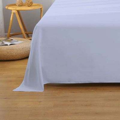 Cotton Home 1pcs Flat Sheet Super Soft 220X240cm Sky Blue