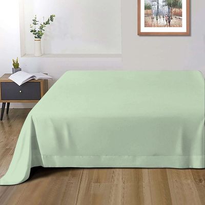 Cotton Home 1pcs Flat Sheet Super Soft 220X240cm Mint Green