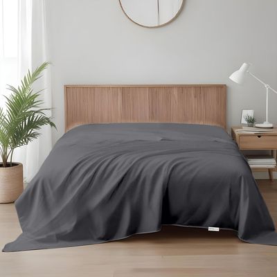 1pcs Flat Sheet Super Soft 240X260cm Silver