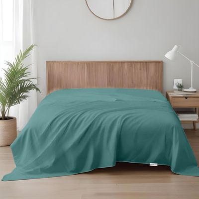 1pcs Flat Sheet Super Soft 240X260cm Teal
