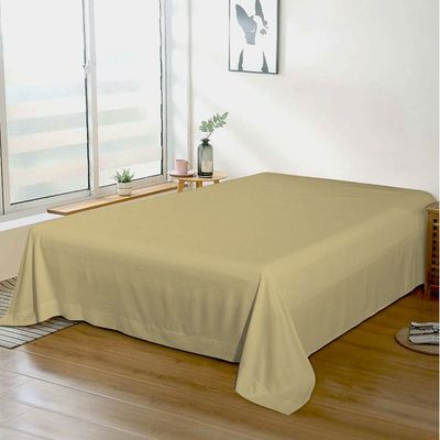 1pcs Flat Sheet Super Soft 240X260cm Mustard