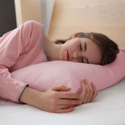 Cotton Home V-Shaped Pillow -70x70 cm, Pink