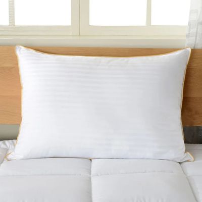 Cotton Home 100% Cotton Stripe Pillow King-1pc 50x90cm,with Gold Cord 