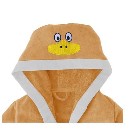  Bear Embroidered Kids Bathrobe with Hood and Tie Up BeLight - Peach,08-10year