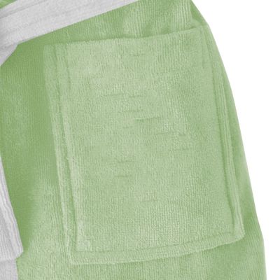 Cotton Home Polar Bear Embroidered Kids Bathrobe with Hood and Tie Up BeLight - Mint Green,06-08year