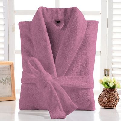  Cotton Home Bathrobe with Pockets Terry - Lavender 