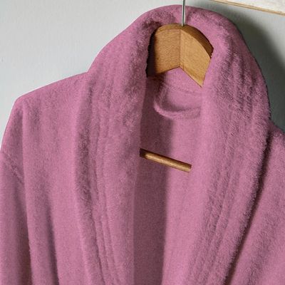  Cotton Home Bathrobe with Pockets Terry - Lavender 