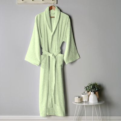  Cotton Home Bathrobe with Pockets Terry - Mint Green 