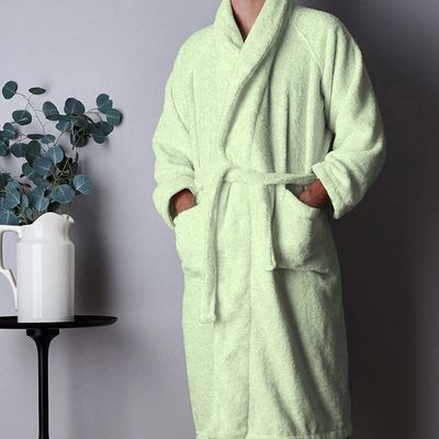  Cotton Home Bathrobe with Pockets Terry - Mint Green 