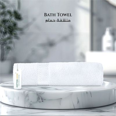  Cotton Home Bath Towel,70x140cm,100%Cotton,White