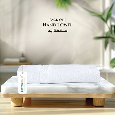  Cotton Home Hand Towel, 50X100cm ,100%Cotton,White