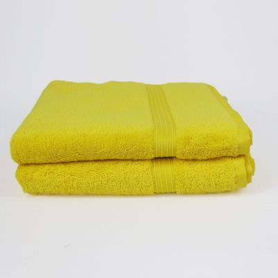  Cotton Home Bath Towel 2pc Set,70x140cm,100%Cotton,Yellow