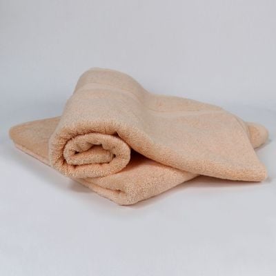  Cotton Home Bath Towel 2pc Set,70x140cm,100%Cotton, Peach 