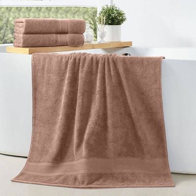  Cotton Home Bath Towel 2pc Set,70x140cm,100%Cotton Beige 