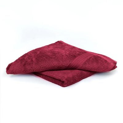  Cotton Home Bath Towel 2pc Set,70x140cm,100%Cotton Burgundy