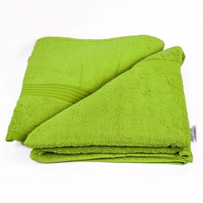  Cotton Home Bath Towel 2pc Set,70x140cm,100%Cotton Kiwi Green