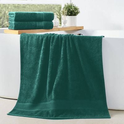  Cotton Home Bath Towel 2pc Set,70x140cm,100%Cotton Dark Mint 