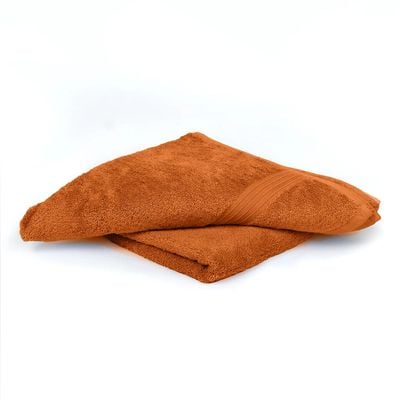  Cotton Home Bath Towel 2pc Set,70x140cm,100%Cotton Orange