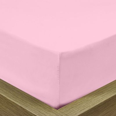 Cotton Home 3 Piece Fitted Sheet Set Super Soft Pink Single Size 90X200+20cm with 2 Pillow case