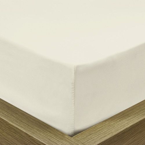 Cotton Home 3 Piece Fitted Sheet Set Super Soft Ivory Double Size 120X200+25cm with 2 Pillow case