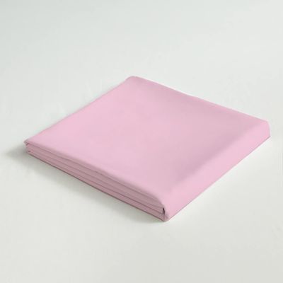 Cotton Home 3 Piece Flat Sheet Set Super Soft Pink Single Size160X220 cm with 2 Pillow case