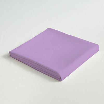 Cotton Home 3 Piece Flat Sheet Set Super Soft Light Purple Single Size160X220 cm with 2 Pillow case