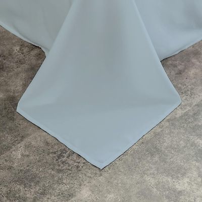 Cotton Home 3 Piece Flat Sheet Set Super Soft Metallic Blue Single Size160X220 cm with 2 Pillow case