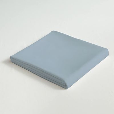 Cotton Home 3 Piece Flat Sheet Set Super Soft Metallic Blue Queen Size 200X220 cm with 2 Pillow case