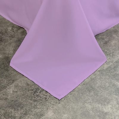 Cotton Home 3 Piece Flat Sheet Set Super Soft Light Purple King Size 220X240 cm with 2 Pillow case