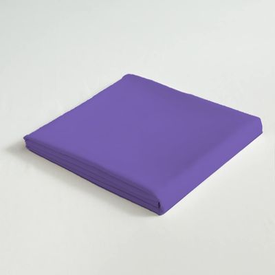Cotton Home 3 Piece Flat Sheet Set Super Soft Violet Super King Size 240X260 cm with 2 Pillow case