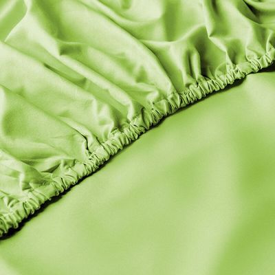 Cotton Home Fitted Sheet 100% Cotton 200X200+30cm - Celery